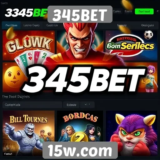 Variedade de jogos disponíveis na 345BET